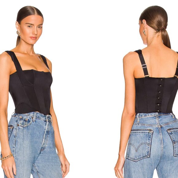 We Are HAH Sz Medium Knock Out Black Corset Top - Picture 5 of 14